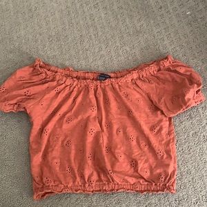 American eagle off the shoulder blouse